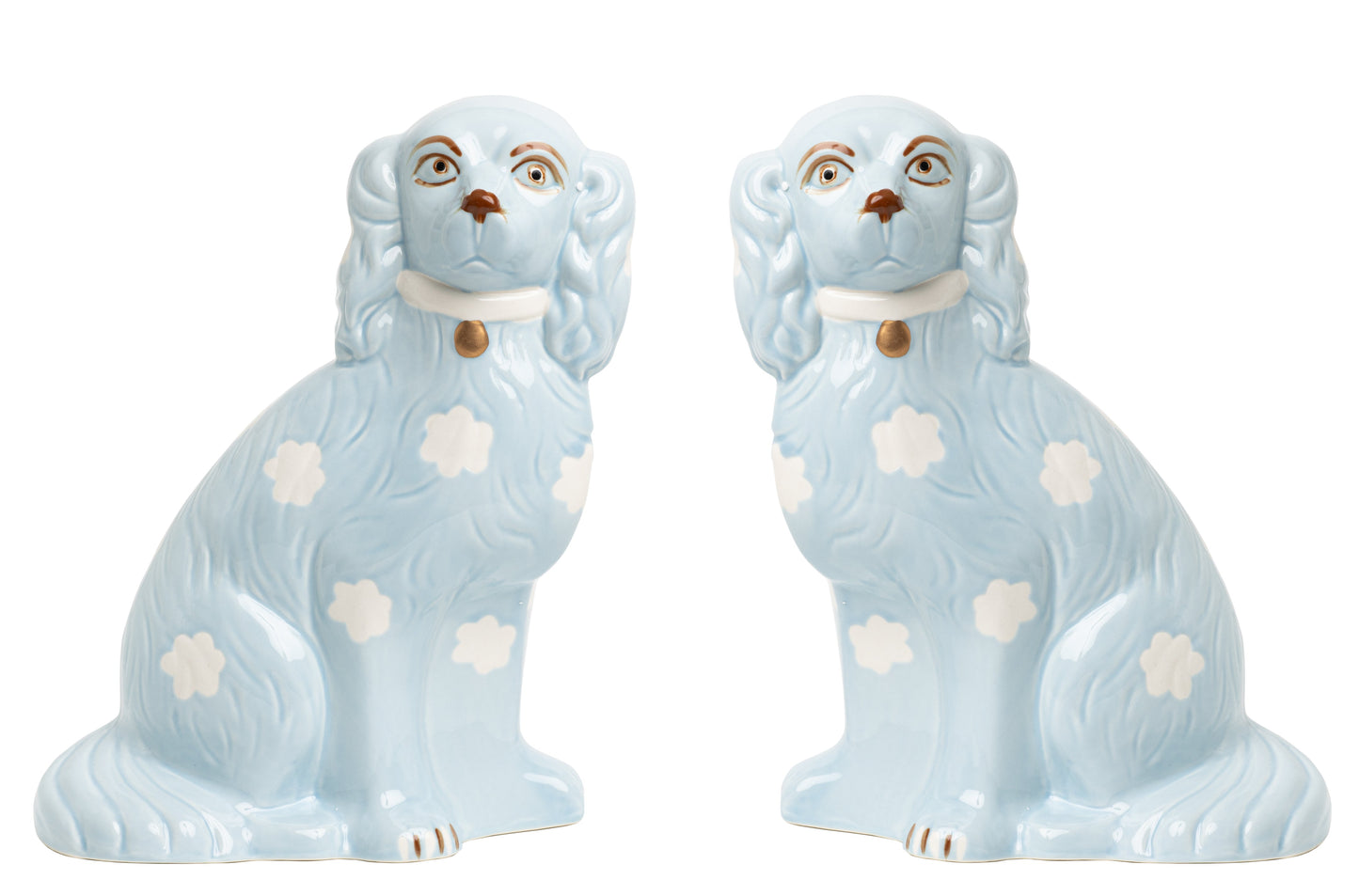 Pale Blue Staffordshire Dogs