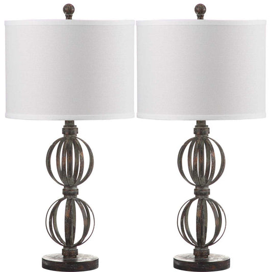 Calista 27.75 Inch H Double Sphere Table Lamp (Set of 2) | Safavieh - LIT4313